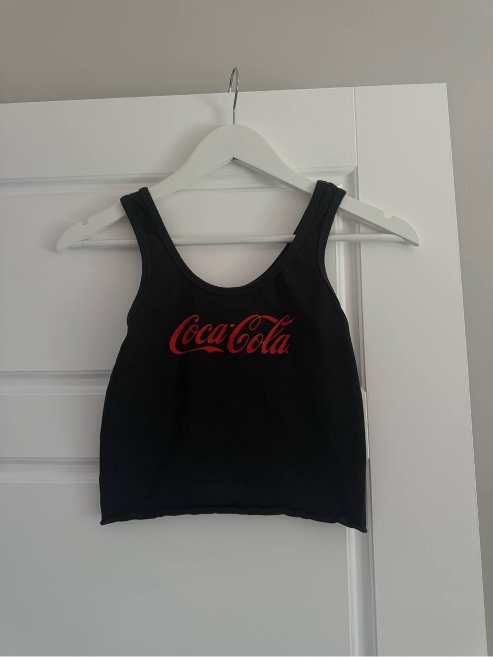 🩷3 for $20🩷 Coca Cola Black Crop Tank with Red Logo